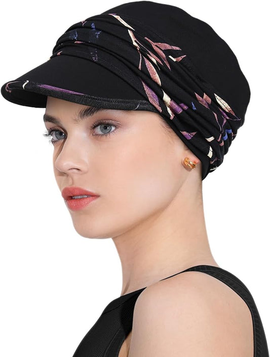 Chemo Headwear Viscose Newsboy Cap for Women Fall and Winter Hats