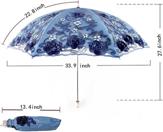 Honeystore Flower Lace Parasols for Wedding Party Lace Bridal Umbrella