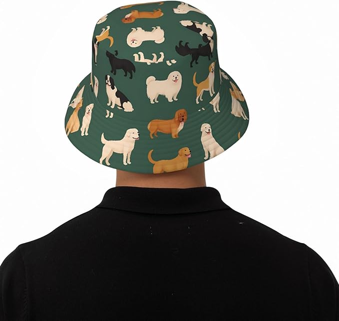 Christmas Navy Blue Tree Bucket Hat Novelty Sun Hats Trendy Fisherman Cap for Men and Women