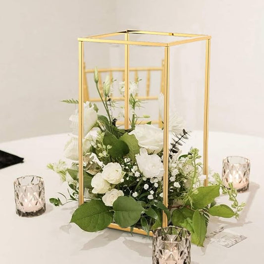 10pcs Gold Wedding Table Centerpiece,Gold Centerpiece,Metal Flower Vase for Birthday Party Event Home Decor(15.7inch)
