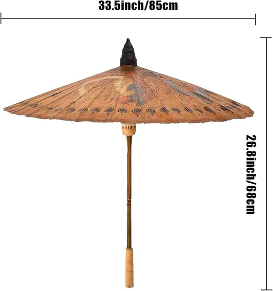 Chinese Japanese Handmade Parasol Umbrella,Asian Decoration DIY Art Dance Classical Umbrella for Wedding Parties Photography Costumes Cosplay