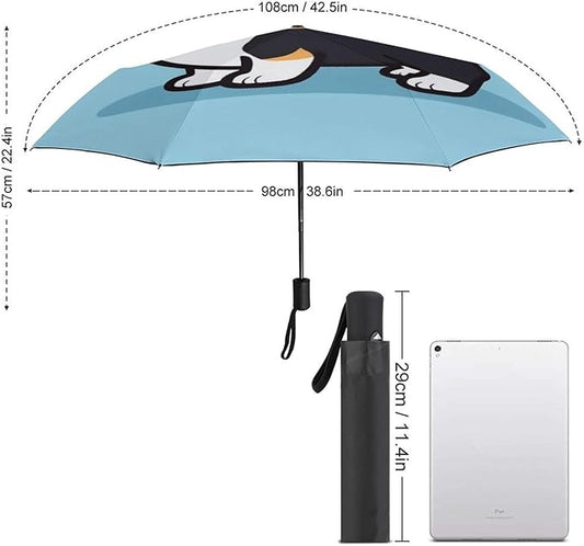 Fashion 3 Fold Sunny Rain Sunscreen Umbrella Portable Automatic Umbrella