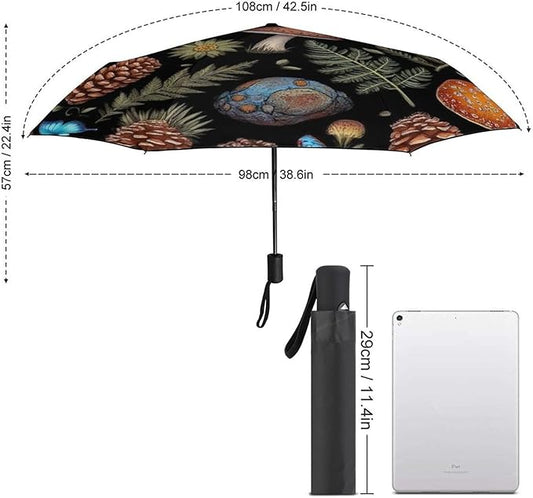 3 Fold Car Umbrella Folding Portable Automatic Umbrella Sunny Rain Sunscreen