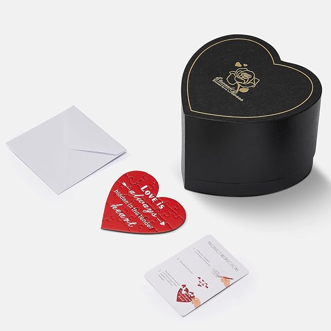 16 Preserved Roses in Heart-Shaped Box - Eternal Love Gift, Long-Lasting Roses for Her - Forever Flowers - Ideal for Valentine's Day, Anniversaries, Mother's Day - Elegant Display Box