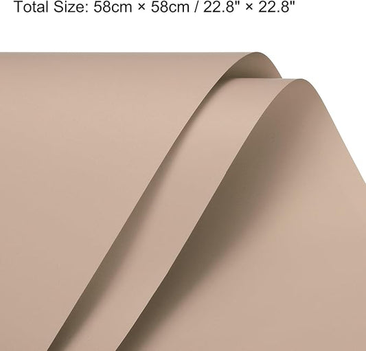 MECCANIXITY Pearlescent Film Flower Wrapping Paper 22.8x22.8 Inch Waterproof for DIY Crafts, Gift/Gift Box Packaging Lotus Gray Pack of 20