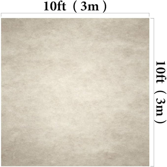 10ft(W) x10ft(H) Ivory Portrait Photography Backdrop Microfiber Absract Photo Studio Background for Photographers Head Shots Old Master Photo Props