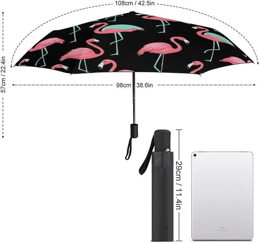 Fashion 3 Fold Sunny Rain Sunscreen Umbrella Portable Automatic Umbrella