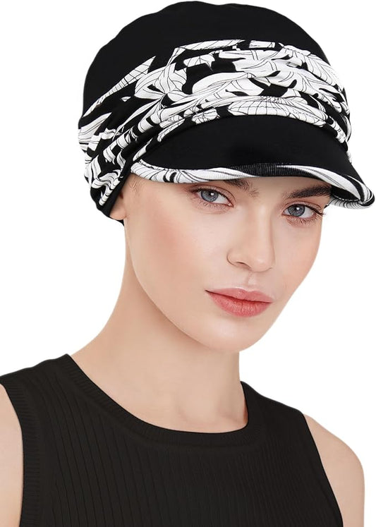 Chemo Headwear Viscose Newsboy Cap for Women Fall and Winter Hats