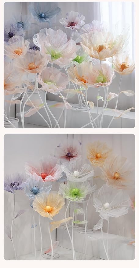 Giant Flower Decoration for Wedding Background, Party Decoration, Birthday Party, Photography Props, Shop Window Props, Banquet, Stage, Mall Display (Pink B)