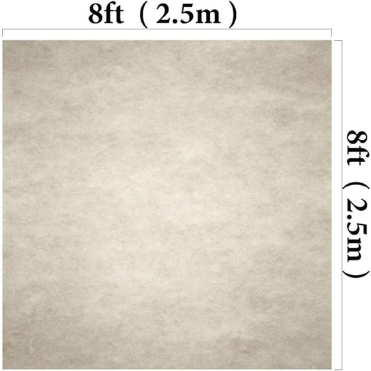 8ft(W) x8ft(H) Ivory Photo Backdrop Microfiber Absract Photo Studio Background for Photographers Headshots Old Master Photo Props