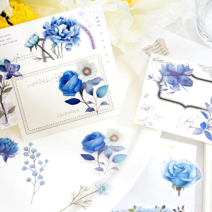 100 Pcs Autumn Flower Stickers for Scrapbooking Junk Journal Card Making CollageNotebook Diary Planner Letter Envelope Water Bottle Phone Case Craft Decoration (Autumn)