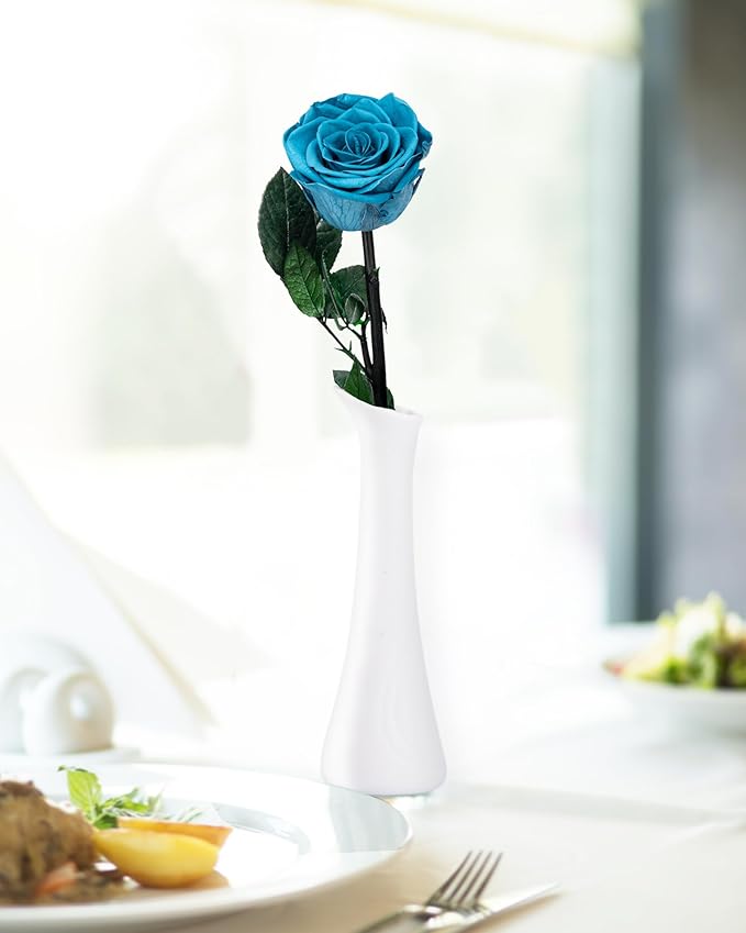 Loyal Blue Flowers for Delivery Prime, Preserved Blue Roses Flower Gifts for Women, Real Roses Single Rose Gifts for Her, Mom Birthday Gifts from Daughter, Valentines Flowers