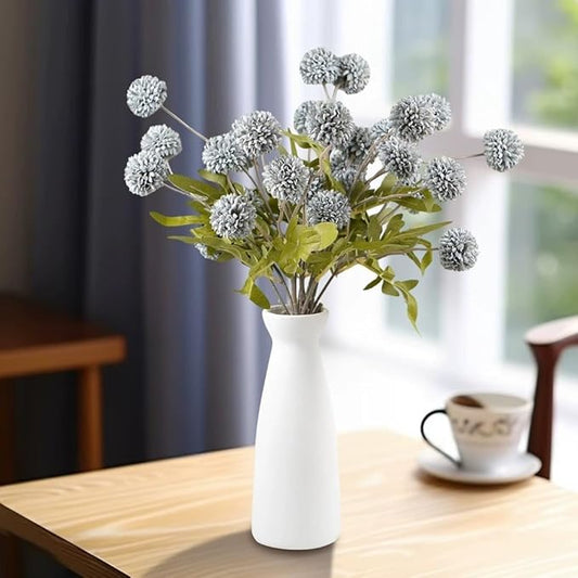 Artificial Flowers for Vases 20.5 Inch 10 Stems,Silk Dried Fake Mums Bouquet Indoor Faux Floral Arrangements for Decoration (Blue)