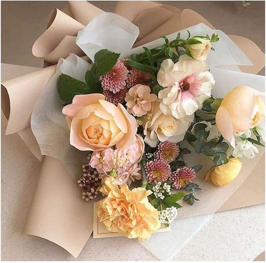 FWSA WRAPS Waterproof Floral Wrapping Paper Roll Bouquet Gift Packaging Supplies Wedding Christmas Graduation Decorative Materials (COLOR 3)