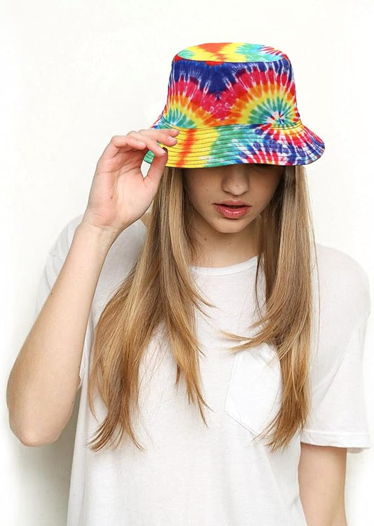 Bucket Hat for Women Men, Cotton Reversible Double Side Wear Sun Hats Beach Fisherman Hat