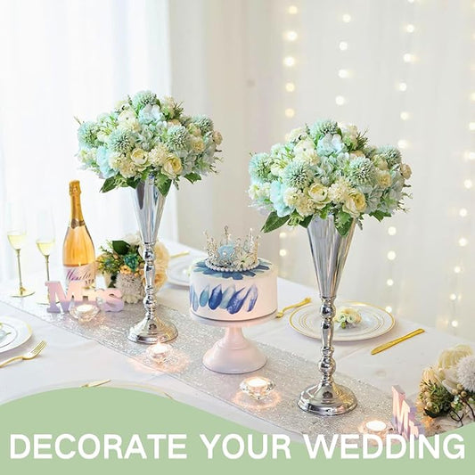 ASTRYAS 8Pcs Green Peonies Artificial Flowers, Fake Silk Peony Flowers Bouquets Arrangements Wedding Party Home Kitchen Garden Table DIY Floral Centerpieces Decor(Sage Green)