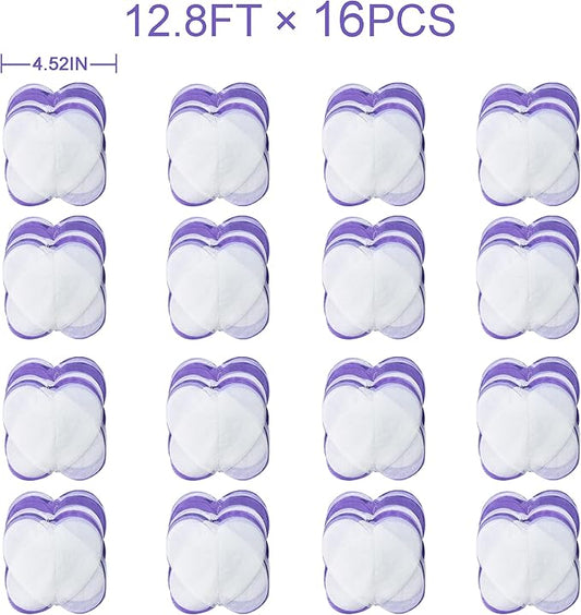 205Ft Lavender Party Decoration Ombre Purple White Heart Backdrop Streamer Tissue Paper Heart Hanging Garland for Birthday Valentines Day Bachelorette Wedding Bridal Shower Lilac Violet Party Supplies