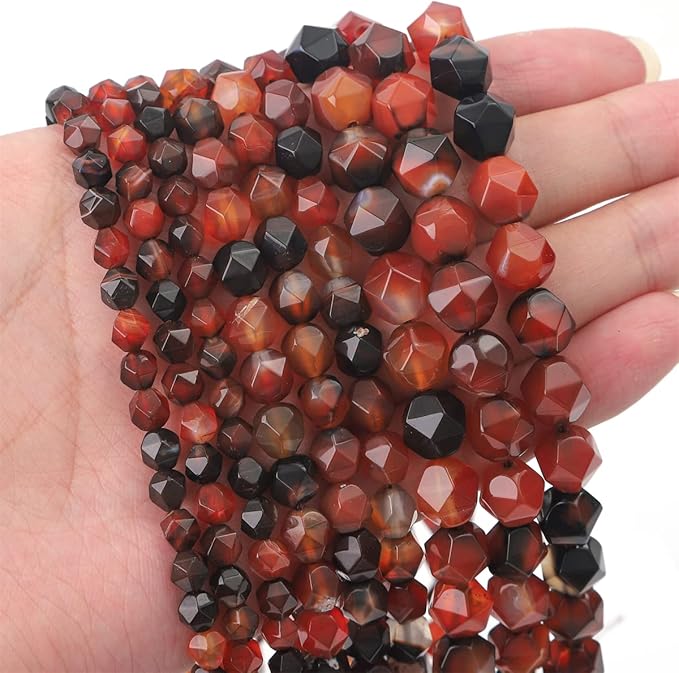 Faceted Natural Dream Agate Stone Round Beads 10mm 36cm/Strand for Jewelry Making
