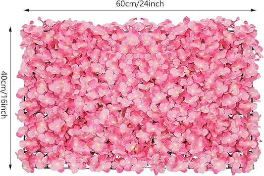 Flower Wall Panel Floral Backdrop,20Pack Pink Flower Wall Decor,Silk Rose Wall, Artificial Flower Wall Backdrop Faux Flower Panel for Wedding