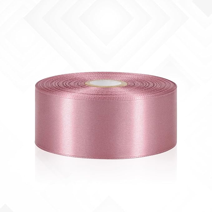 30 Yards Rosy Mauve Ribbon 1-1/2 Inch, Rosy Mauve Satin Ribbon for Gift Wrapping, Flower Bouquet, Crafts, Baby Shower, Christmas, Wedding and Bow Making