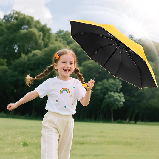 Cute Duck Handle Umbrella - Compact Travel Yellow Duck Head Umbrella for Adults and Girls