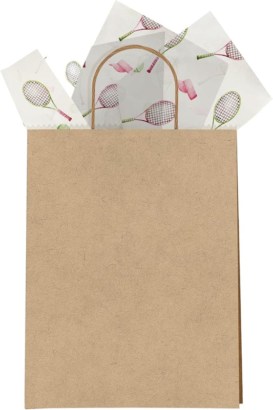 Pro Supply Global Tennis Printed Tissue Paper for Gift Bags or Boxes and Wrapping - Sports Bulk Decorative Art Tissue Paper for Packaging and Gifting | 24 Sheets 20" x 30"