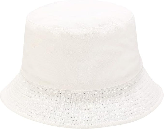 Flower Reversible Bucket Hat Cotton Summer Travel Beach Sun Hats Emboridery for Women Men