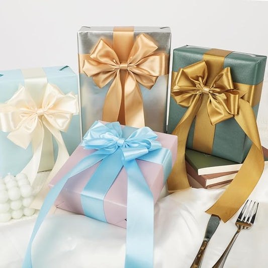 NESCCI 16 Colors 400 Yards Ribbon,1-1/2 Inch Satin Ribbon,Single Face Satin Ribbons, Perfect for Gift Wrapping, Wedding Decoration,Handmade Bows,Wrapping Bouquet and More