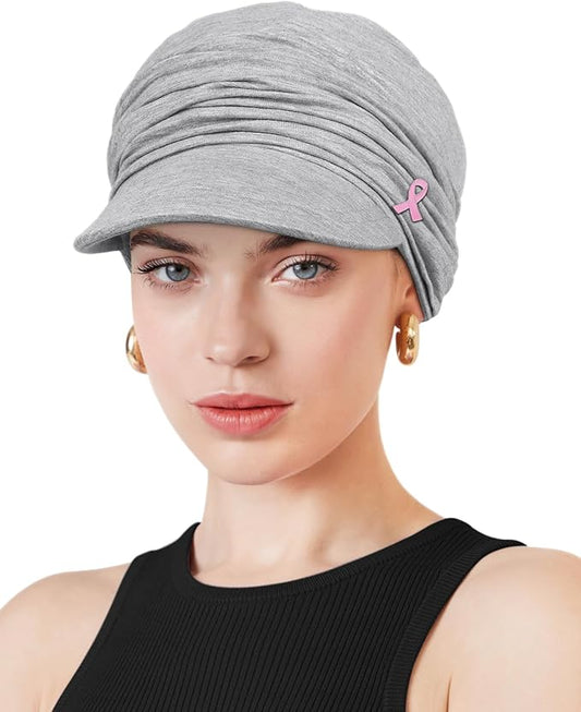 Chemo Headwear Viscose Newsboy Cap for Women Fall and Winter Hats