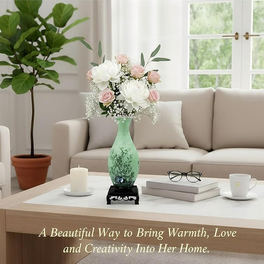 3D Puzzle Vase, 160 Curved Pieces DIY Flower Vase Craft Kit & 3D Puzzles for Adults, Creative Jigsaw Art Project Home Décor Centerpiece, (A-Bamboo Serenity)