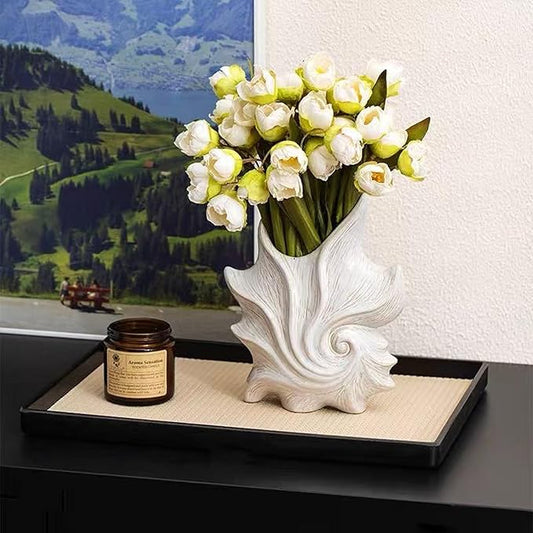 Small Ceramic Flower Vase for Home Decor - Cute Starfish Decorative Vase for Home Decor,White Ceramic Vase for Flowers,7.6 Inch Modern Vases for Ideal Shelf Decor Table Living Room Décor