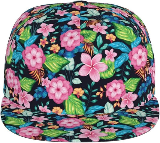 Floral Hawaiian Baseball Hat Adjustable Tropical Flower Snapback Hats Baseball Caps for Women Men