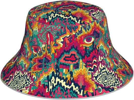 Bucket Hat Beach Summer Sun Hat Reversible Fisherman Hats Double Sided Wearing for Women Men Boys Girls