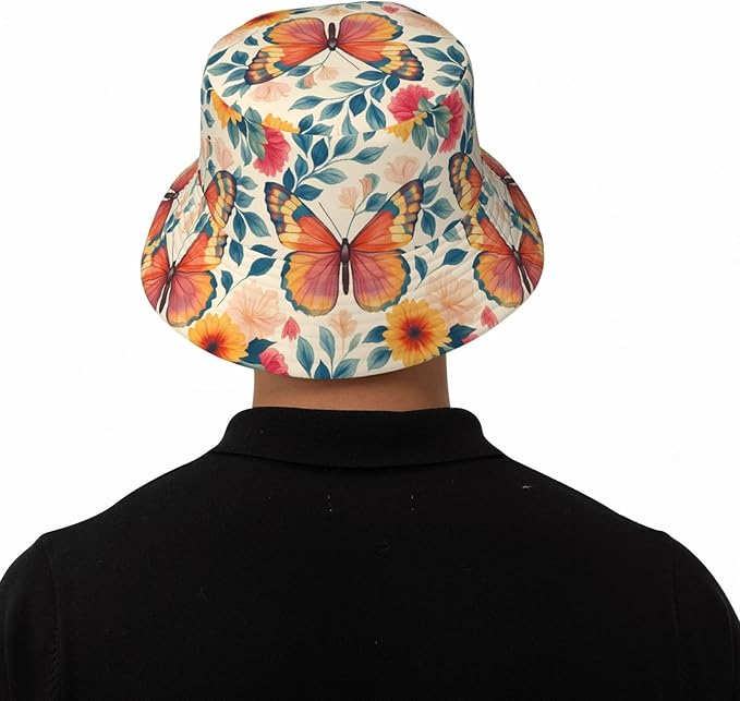 Christmas Navy Blue Tree Bucket Hat Novelty Sun Hats Trendy Fisherman Cap for Men and Women
