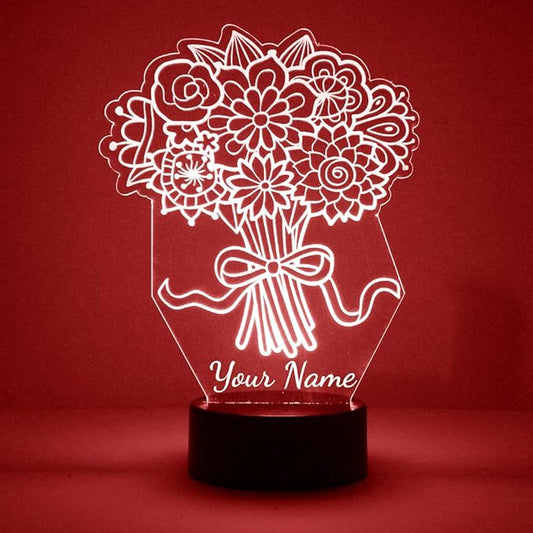Custom Love & Heart LED Sign Night Light Lamp with Remote, Light Up Display with Personalized Name or Image, Customized and Made in The USA, Clear Acrylic Home Decor Design with 16 Colors, 4 Modes