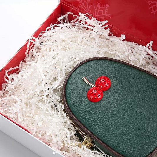 PACKHOME Large Christmas Gift Box 13.5x9x4.1 Inches, Sturdy Collapsible Gift Box with Magnetic Closure Lid (Red Snowflake Pattern)