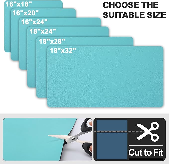 Dish Drying Mat for Kitchen Counter | Coffee Bar Mat for Countertops | Heat Resistant Drainer Mat with Non-slip Rubber Backed | Hide Stain Kitchen Absorbent Draining Mat | Turquoise 16"x18"