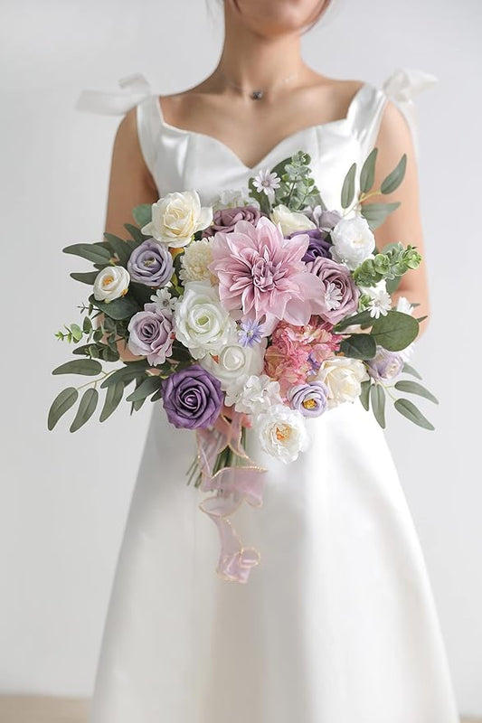Serra Flora Artificial Flowers Combo Box Set Faux Flowers Bulk Flower Leaf with Stems Arrangements for DIY Wedding Bouquets Party Table Centerpieces Home Decorations Indoor Outdoor