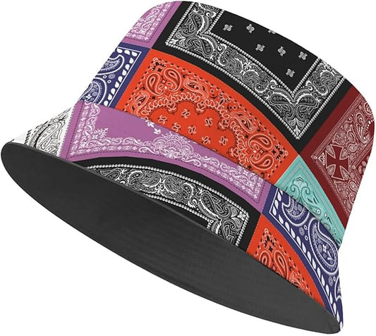 Bucket Hat for Women Men Unisex Sun Cap Packable Outdoor Fisherman Hat Headwear,Reversible Double-Side-Wear