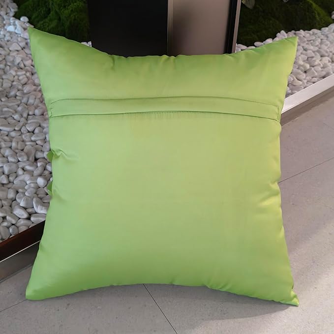 Bella's Giftshop 3D Sunflower Decorative Throw Pillow Covers for Bed Sofa Couch Car, Accent Floral Taffeta Cushion Cover, Handmade Pillow Cases Living Room Decor, 17x17 Inch-Green/Sage