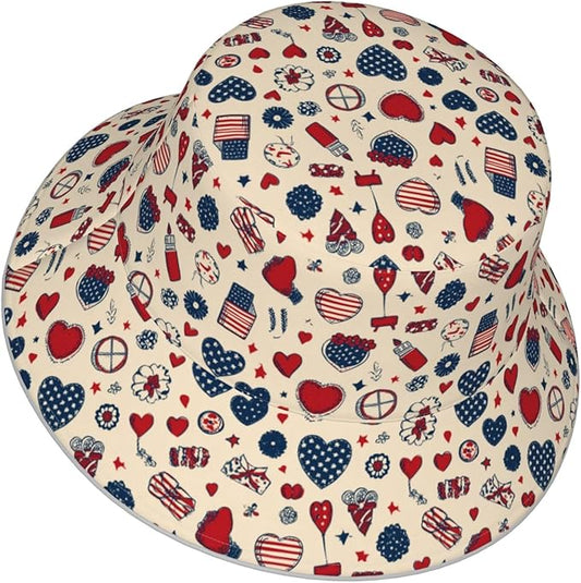 Bucket Hat Double-Side-Wear Reversible Sun Hat Beach Travel Hiking for Women Men