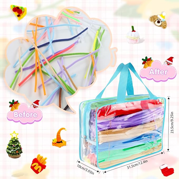 Pipe Cleaners Craft Bulk,1000pcs Arts Crafts,Kids Toys & Games Gifts,Chenille Stems Art Supplies for Projects Creative DIY Room Decor,Christmas Decorations,Juegos para Niños Fidget Toys for Ages 5-7