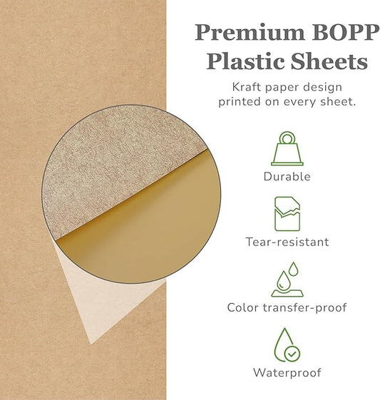 the florist Supply 20 Sheets Premium Flower Wrapping Paper | Waterproof Flower Wrapping Paper for Bouquets | Double Sided Floral Bouquet Sheets | DIY Gifts Isabella Kraft/Gold