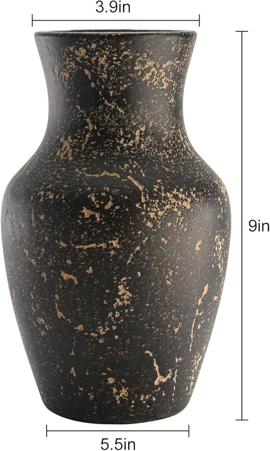 Farmhouse Vase for Home Decor, Vintage Rustic Terracotta Flower Vase Suitable for Home Decor, Living Room, Shelf, Dining Table. ZSHLXM