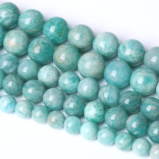 4MM 86PCS Natural Stone Amazonite Gemstone 2A Grade Crystal Loose Beads for Jewelry Making DIY Bracelet Necklace 1 Strand