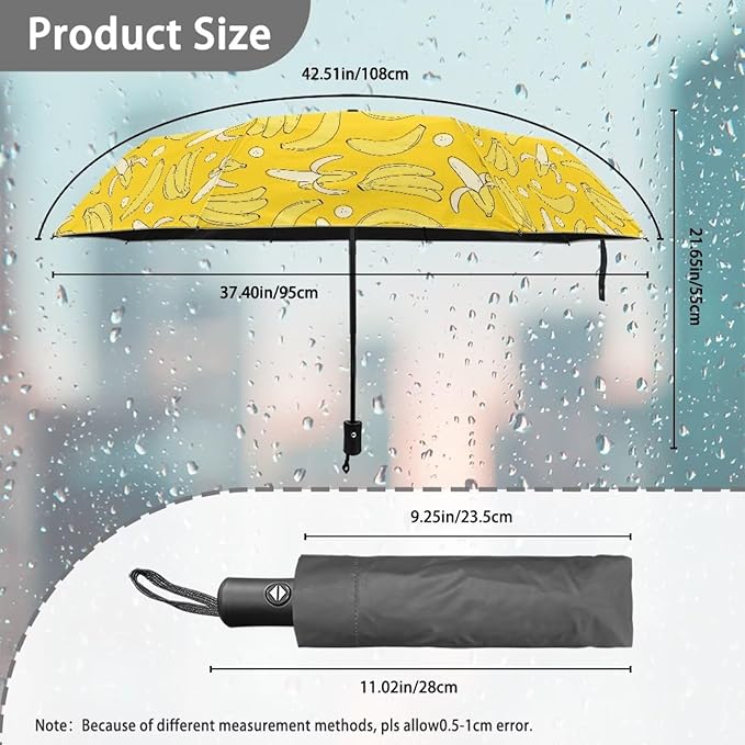 Umbrellas for Rain Lightweight Travel Umbrella 42" Canopy UV Protection Sun Umbrella Windproof Compact Umbrellas