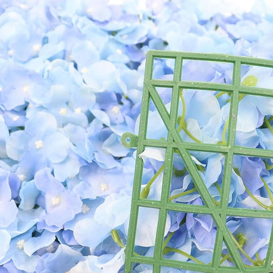 Efavormart 4 PCS Serenity Blue Silk Hydrangea Flower Mat Wall Wedding Event Decor for DIY Centerpiece Arrangement Party Decorations