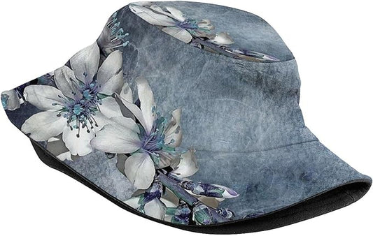 Bucket Hat for Women Men, Summer Print Hat Travel Packable Sun Cap Outdoor Hat for Women and Men