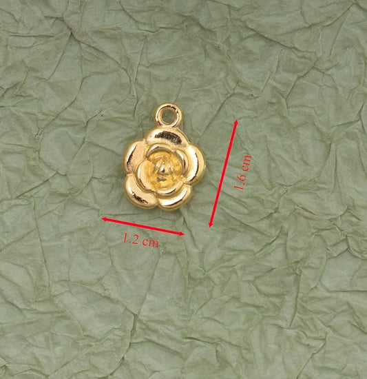 30 Pcs Rose Charms Vintage 1.6 X 1.2 X 0.4 CM Chic Flower Pendants for DIY Jewelry Making Kits Necklace Bracelets Earring Keychain Accessories