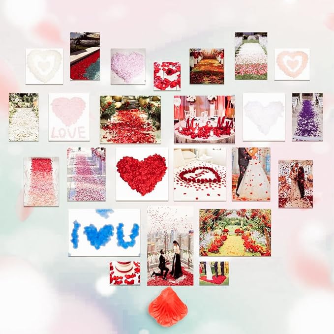 1000Pieces Rose Petals, Artificial Flower Petals Fake Rose Petals for Romantic Night,Wedding,Proposal Anniversary Flower Decorations (Yellow)